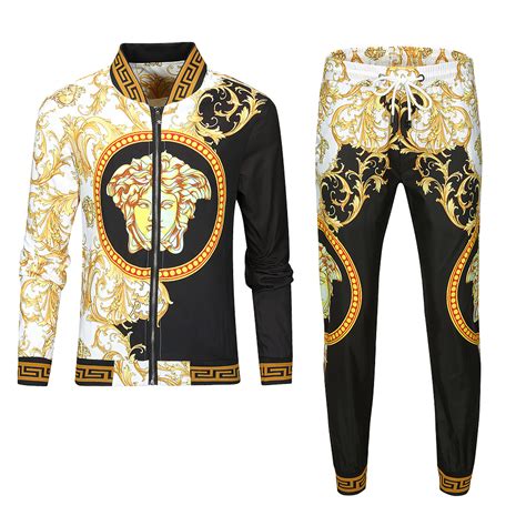 versace outfit for men|Versace tracksuit men's price.